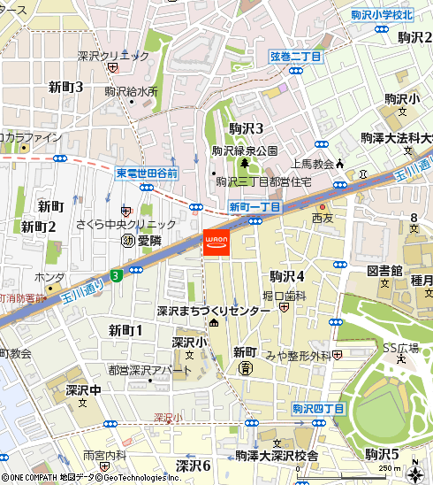 まいばすけっと駒沢4丁目店付近の地図